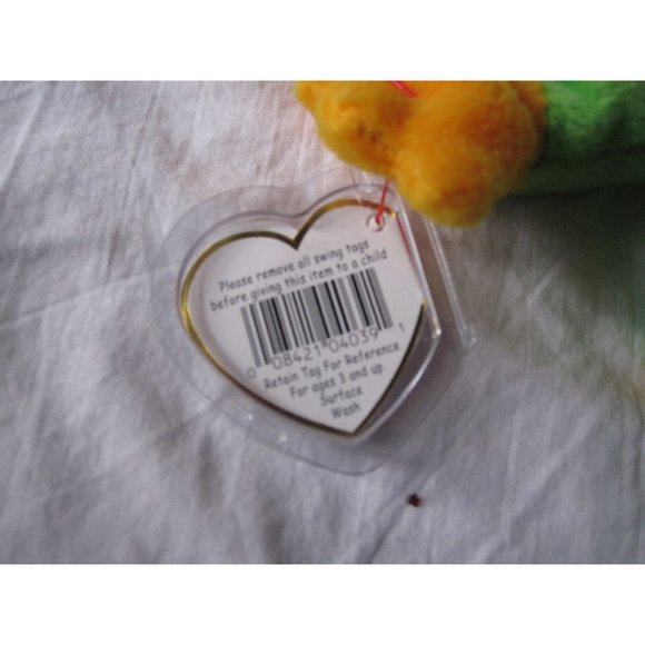 Original TY Beanie Babies Smoochy the Prince Frog with Heart Tag RARE! 1997 - Picture 4 of 6